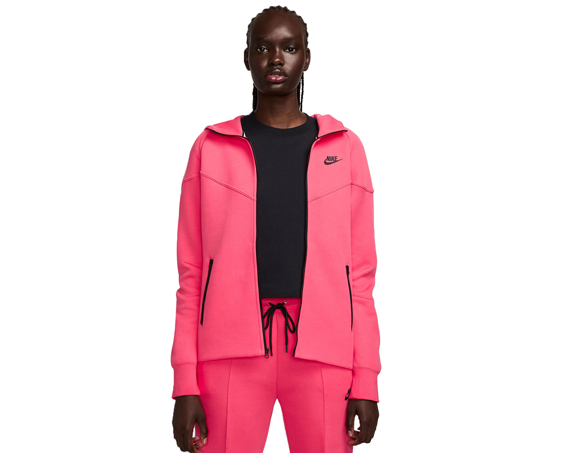 Nike fleece pink hotsell