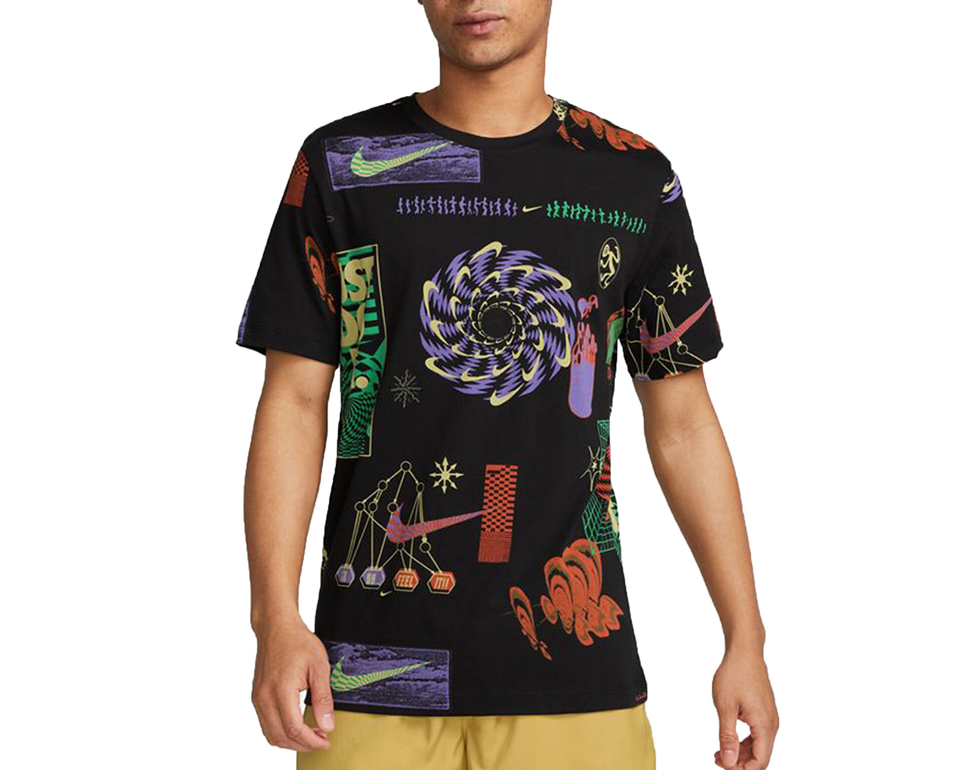 Nike Erkek M Nsw Tee Festival Aop Siyah FB9780 010