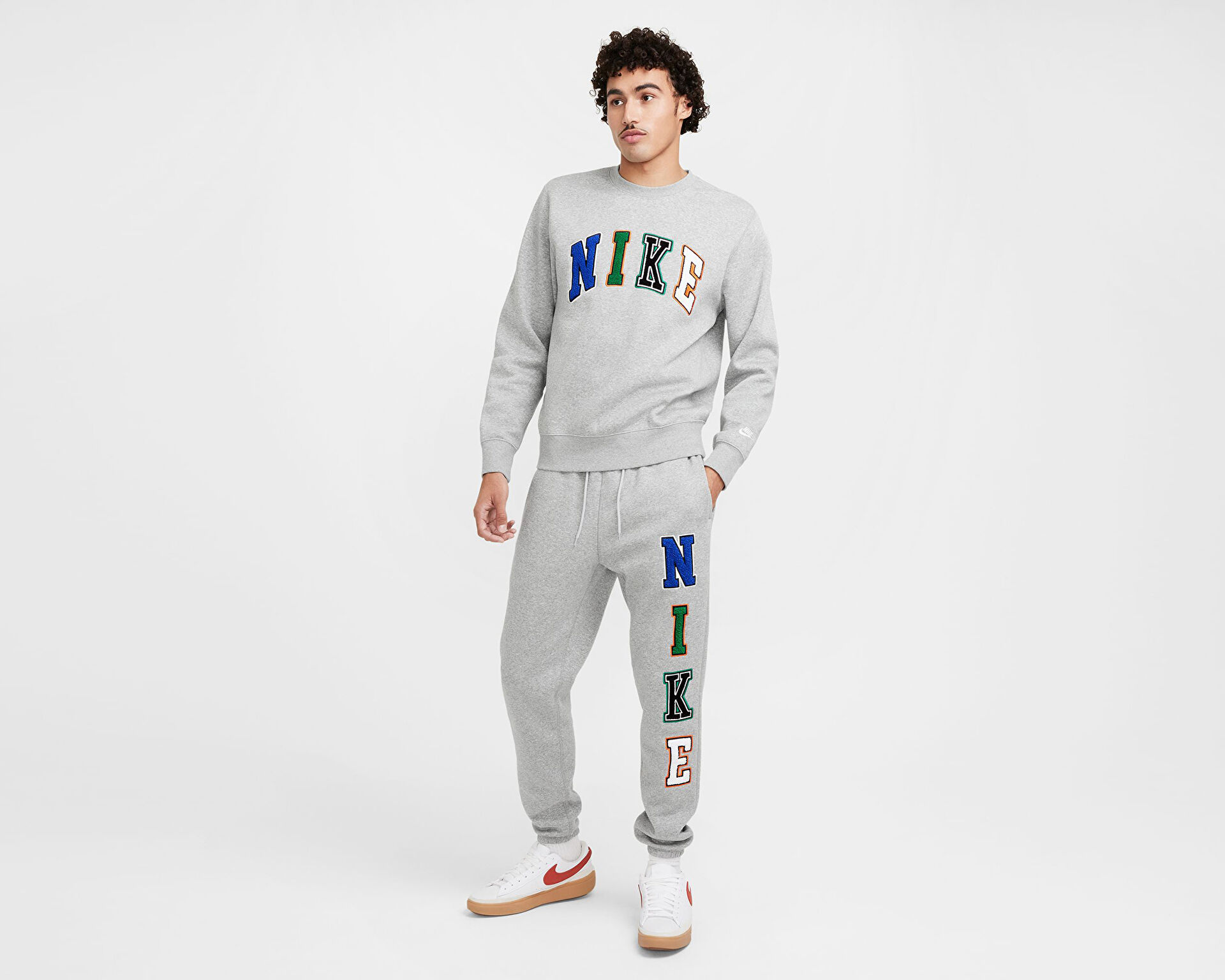 Nike solid men's grey track pants clearance