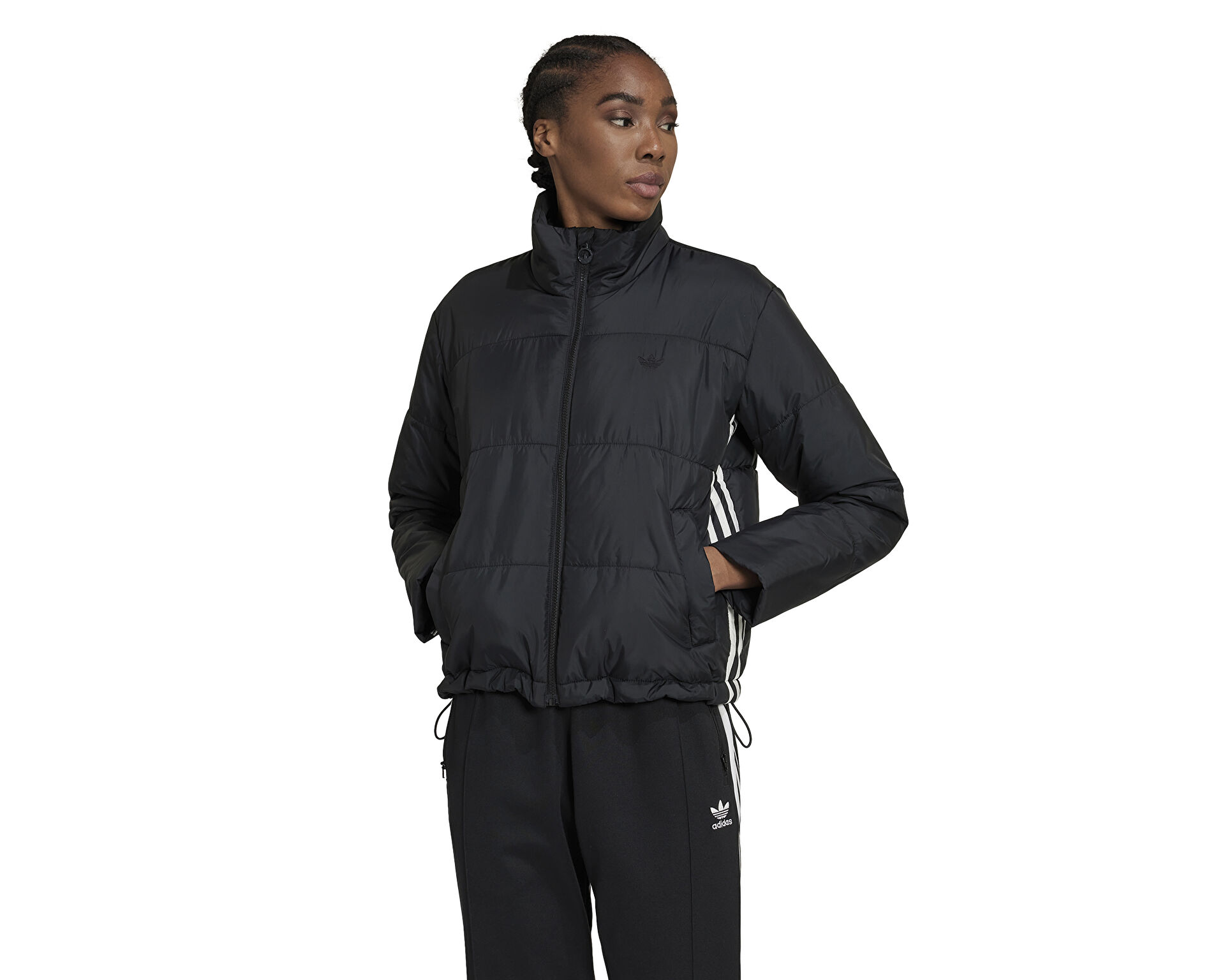 Cropped puffer jacket adidas sales