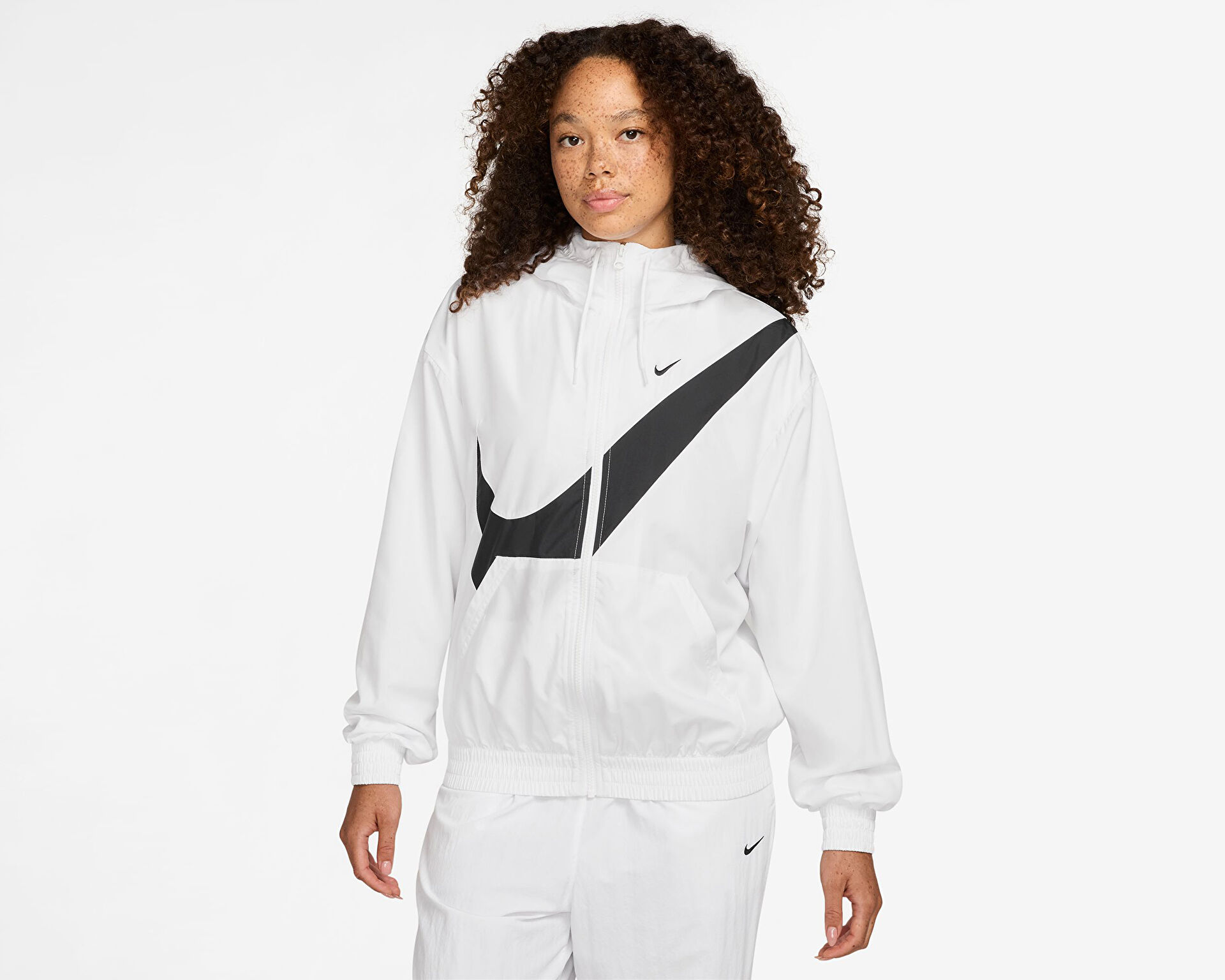 【NIKE】W WR WVN UV FZ JKT IRNSTN/WHT 国内発送 Nike Streetwear Woven Land Windbreaker UV FZ Jacket Women's