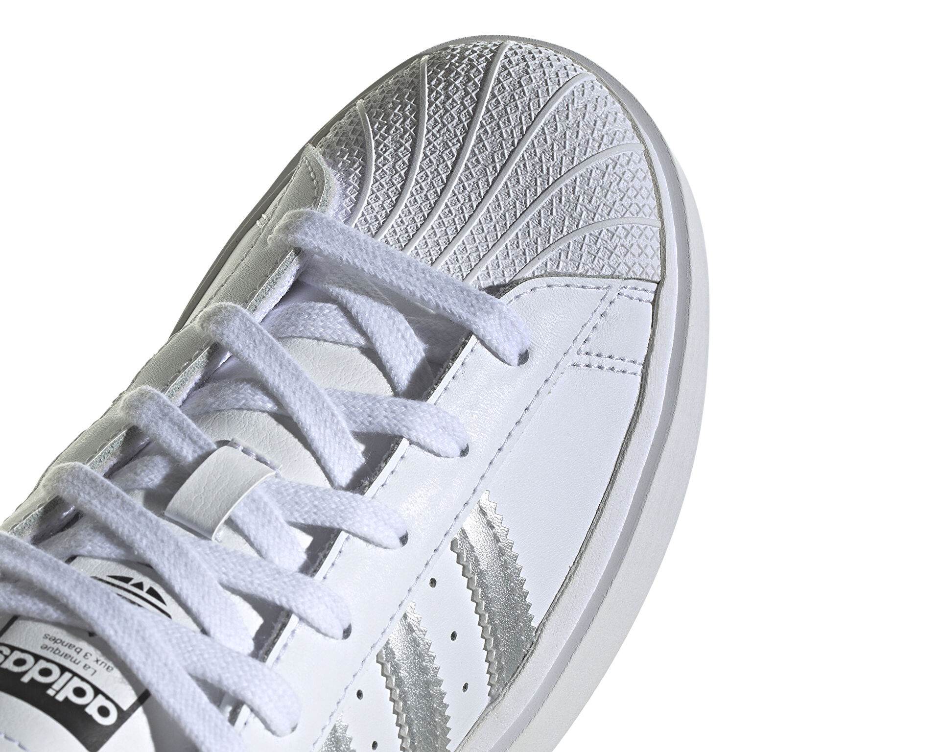 Superstar white metallic silver online