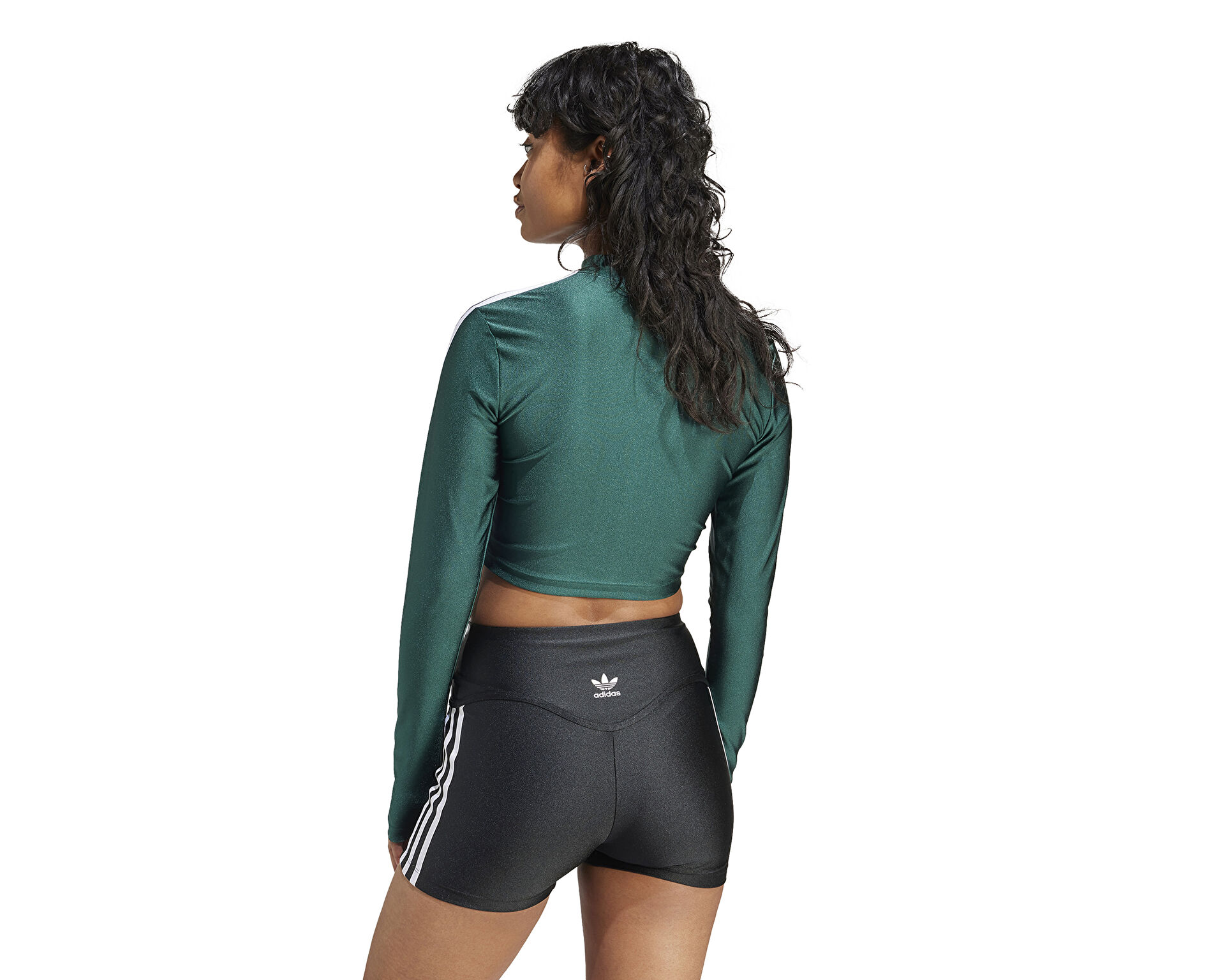 adidas Kadın 3 S Cropped Ls Yeşil IR8136