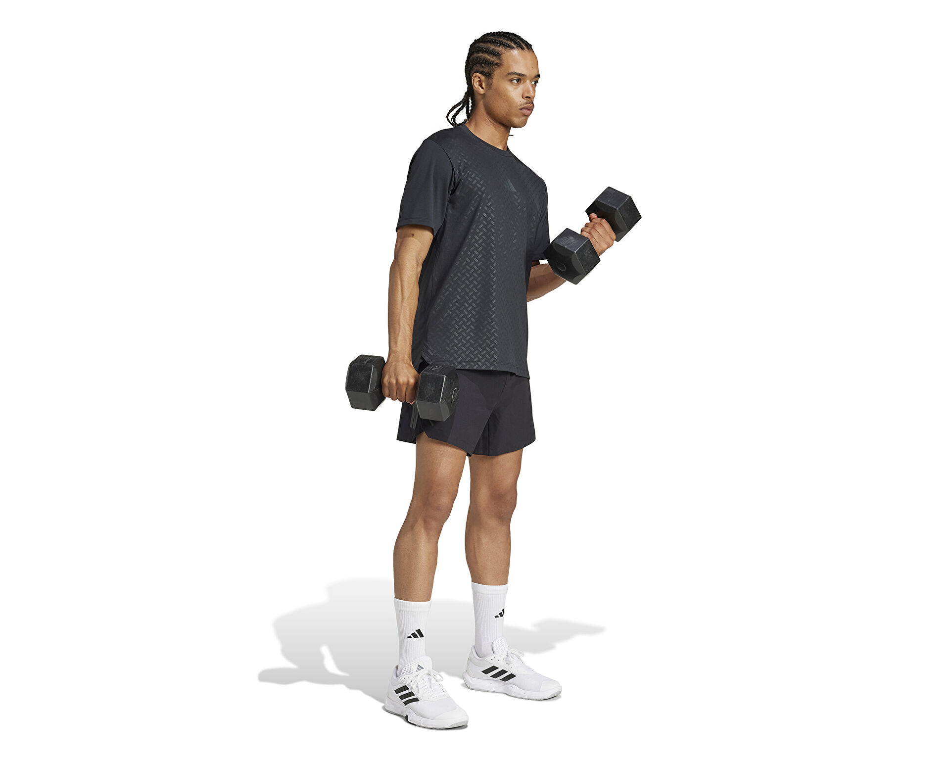 ★adidas★ Power 3S Tea JI8215 adidas Power 3-Stripes T-Shirt 'Black' JI8215