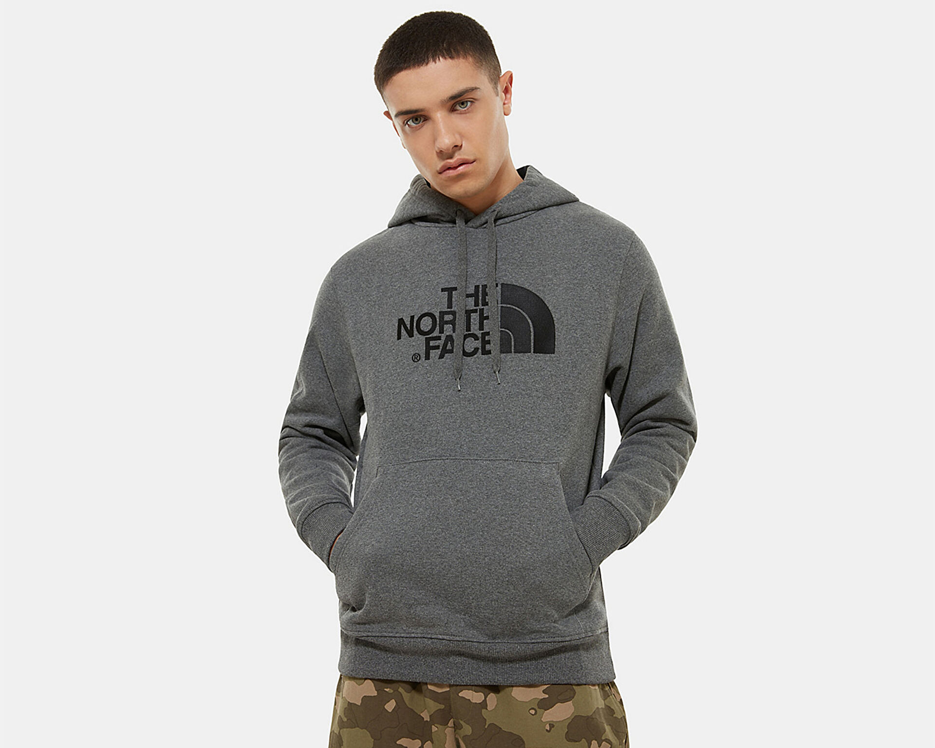Grey hoodie north face hot sale