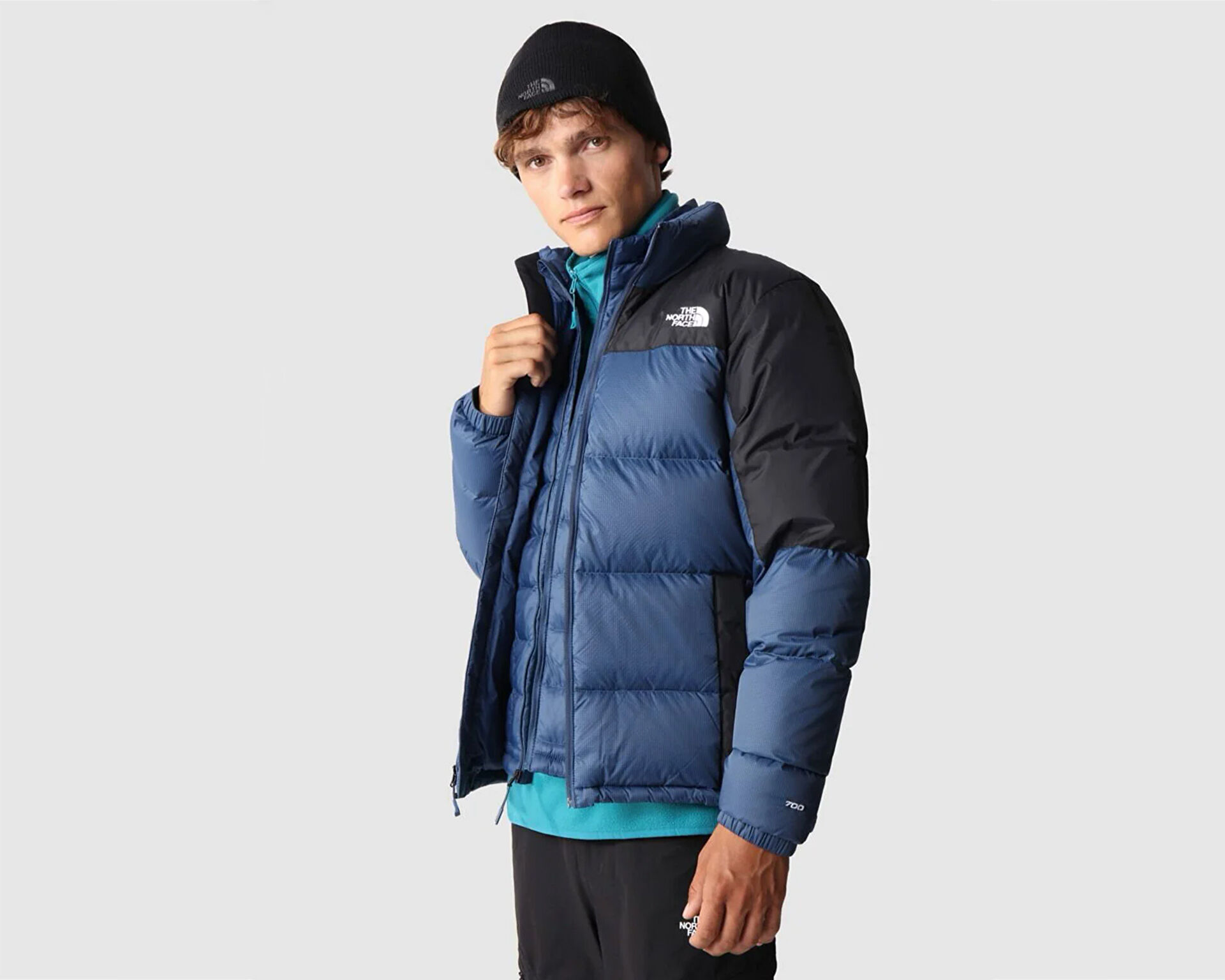 North face bubble jacket blue top