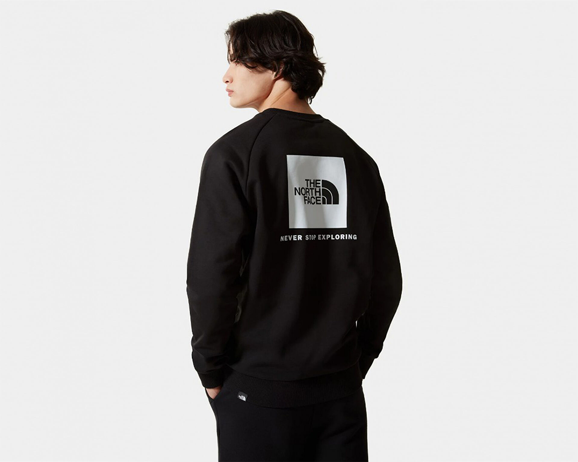 The North Face Erkek M Raglan Redbox Crew Siyah NF0A4SZ9JK31