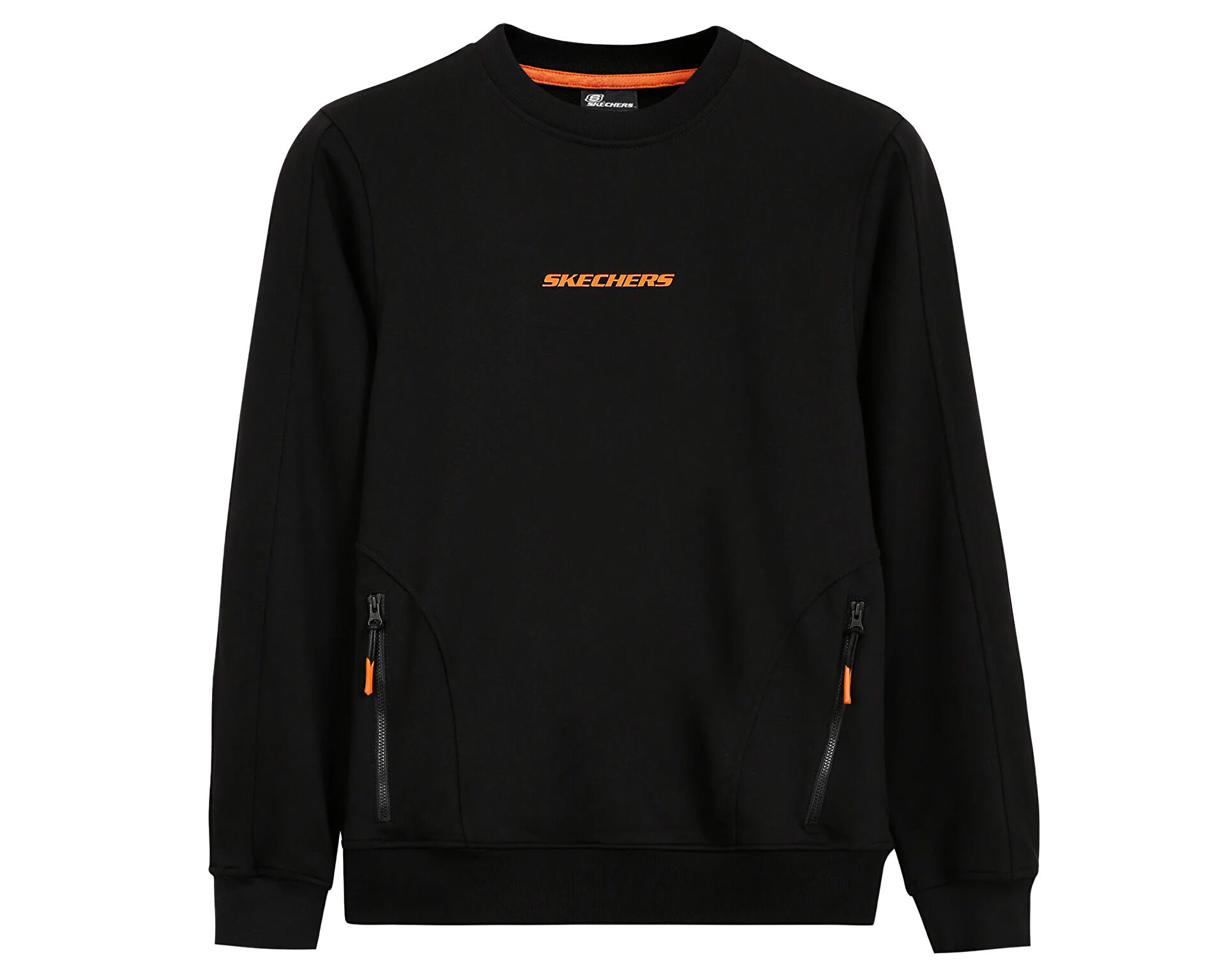Skechers Erkek M Lw Fleece Pop Up Detailed Crew Neck Sweatshirt Siyah S231004 001