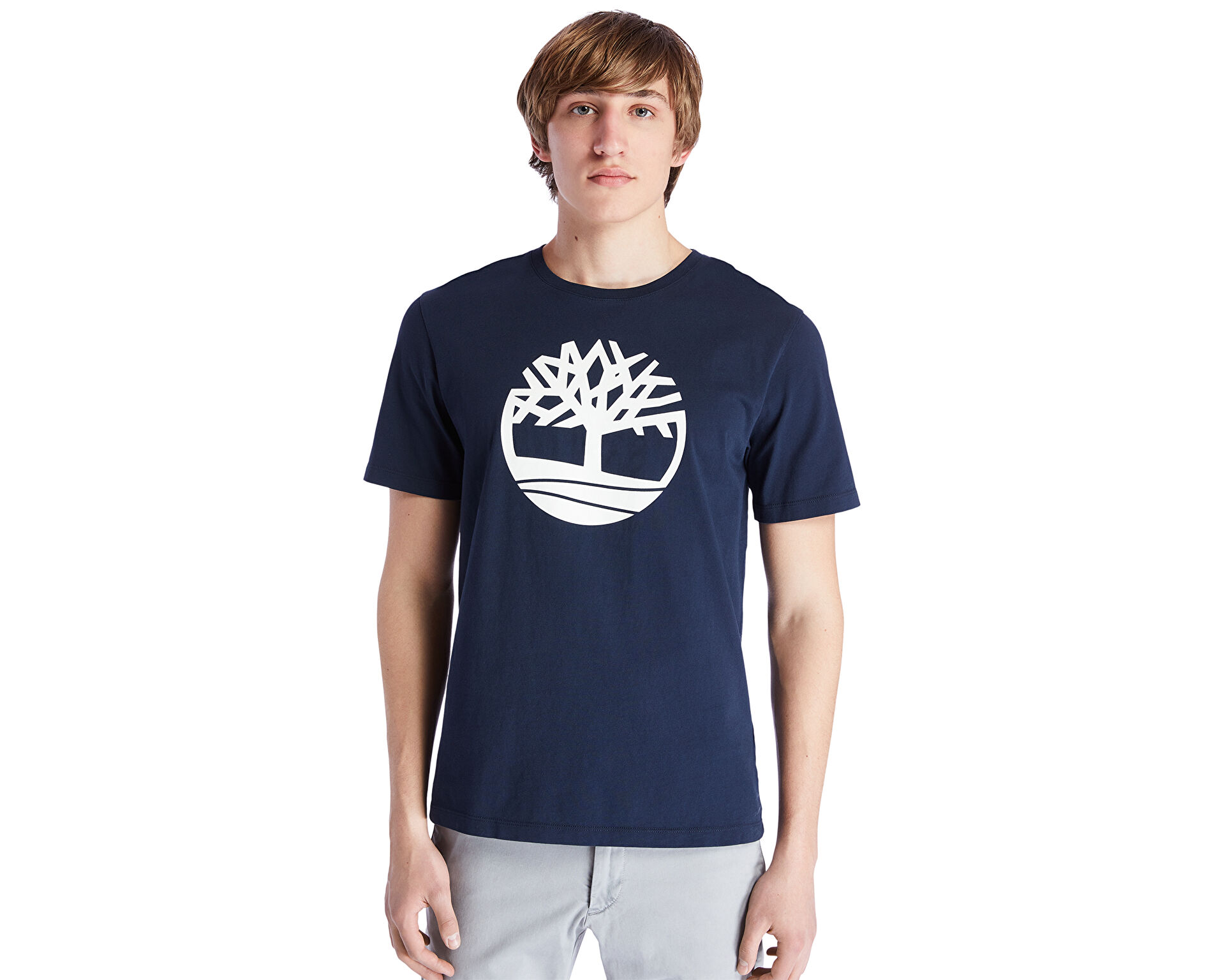 Timberland Erkek Ss Kennebec River Tree Logo Tee Lacivert TB0A2C2R4331