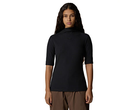 W S/S MOCK NECK SLIM TEE