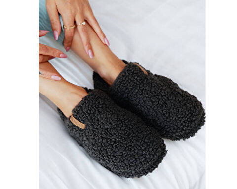Anthracite Teddy Women Slipper