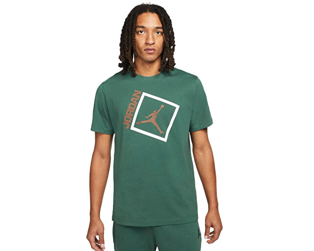 Nike Erkek M J Jumpman Box Ss Crew Ye il DA9900 333