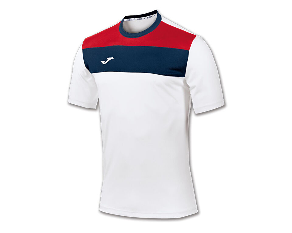 Joma T-Shirt Crew White Navy Erkek Futbol Tişörtü 100224,2 Beyaz