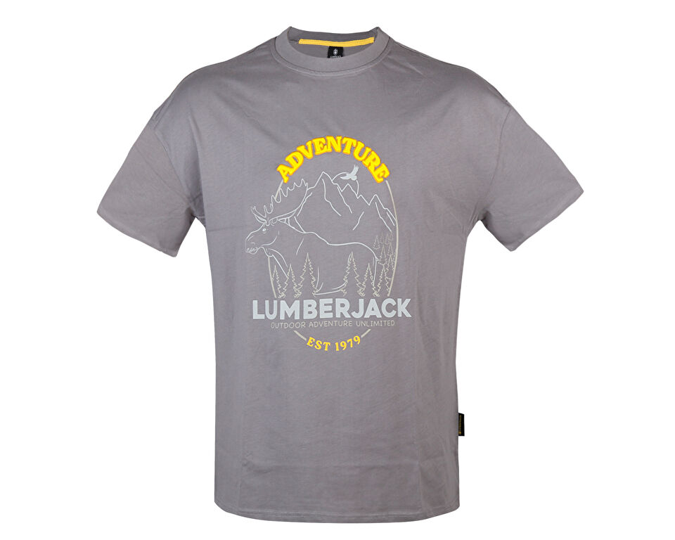 Lumberjack 4M Ml Teon 11Ut1013 4Fx Erkek Günlük Tişört 101567856 Gri