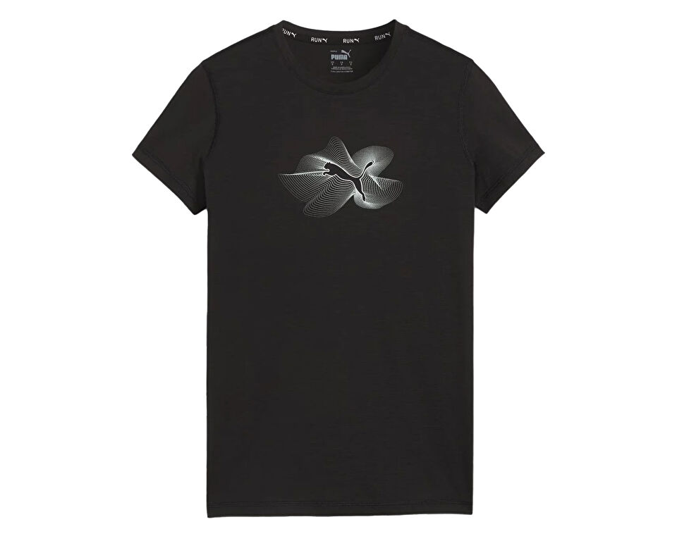 Puma Women's Radiant Run Tee Kadın Günlük Tişört 52512301 Siyah
