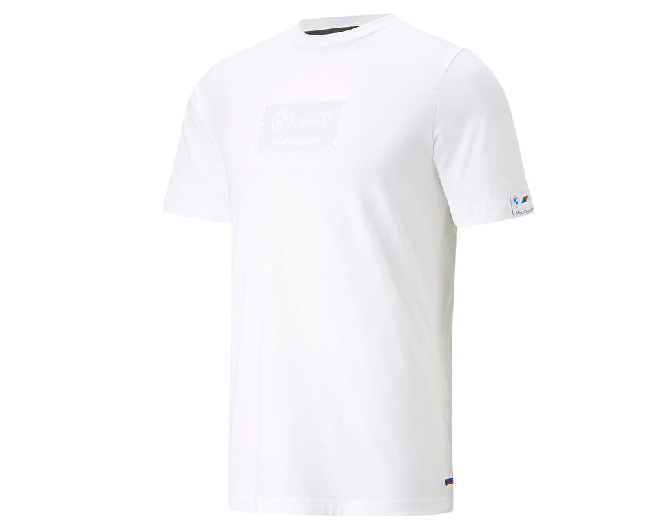 Puma Bmw Mms Logo Tee Erkek Günlük Tişört 53814102 Beyaz