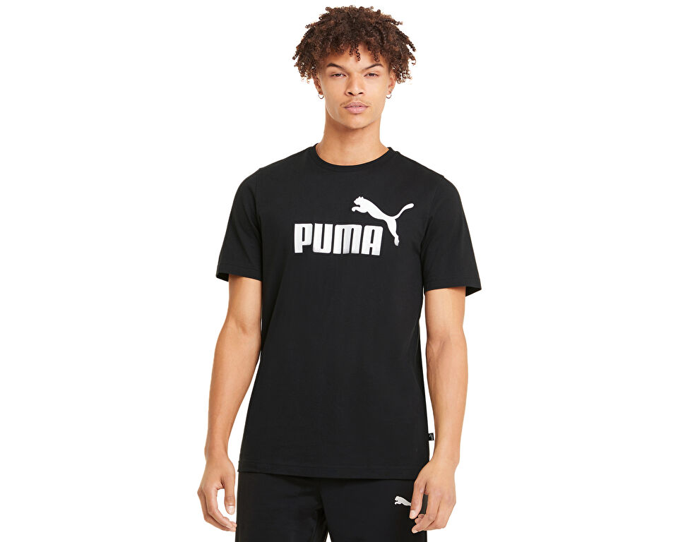 Puma Ess Logo Tee Erkek Günlük Tişört 58666601 Siyah