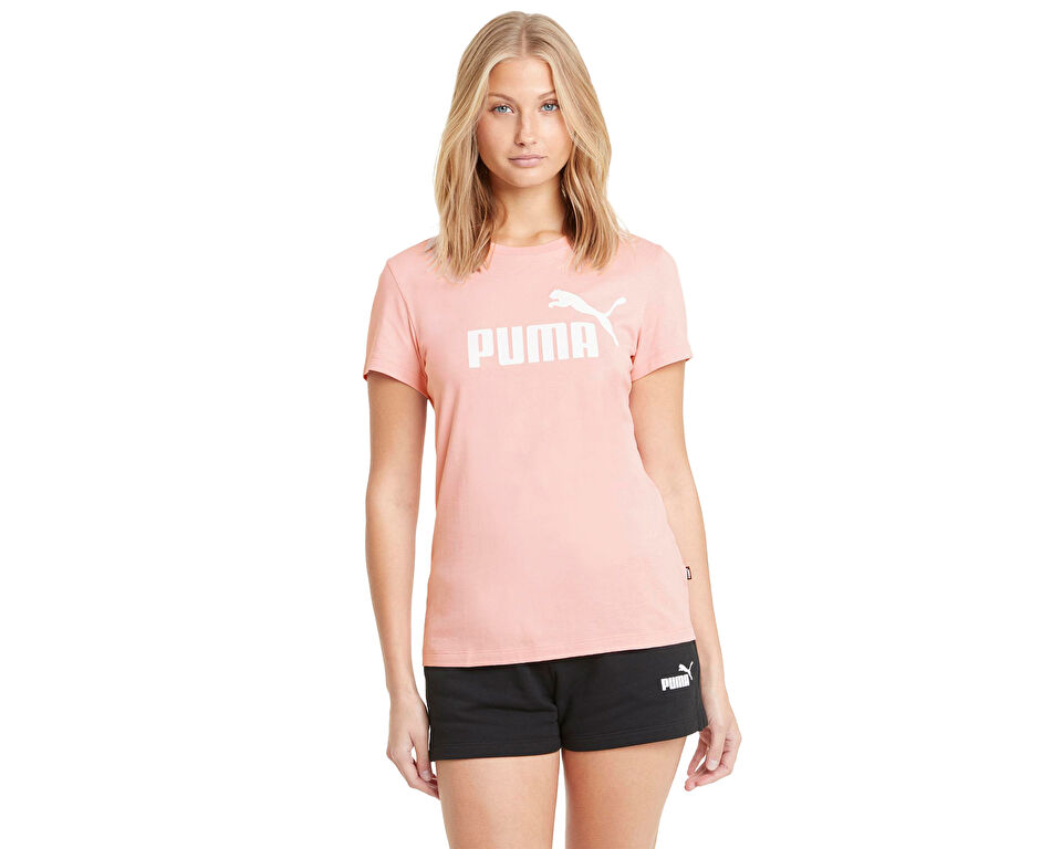 Puma Ess Logo Tee Kadın Günlük Tişört 58677480 Pembe