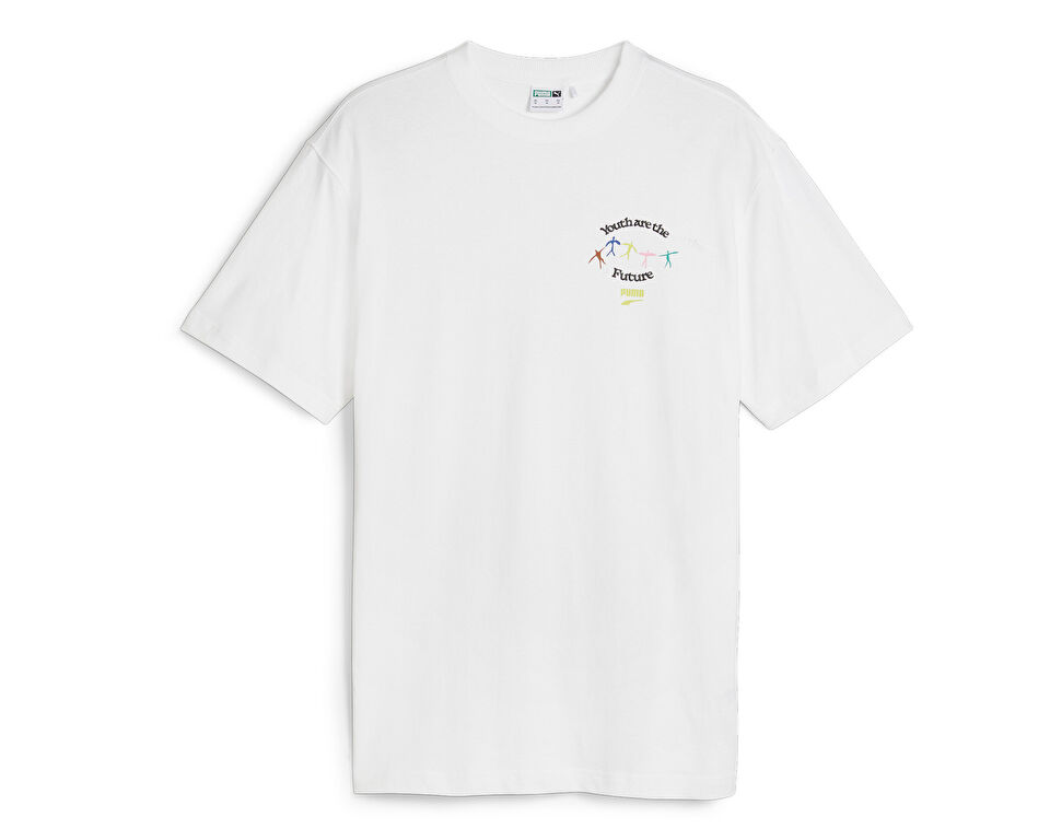 Puma Downtown Graphic Tee Erkek Günlük Tişört 62355802 Beyaz