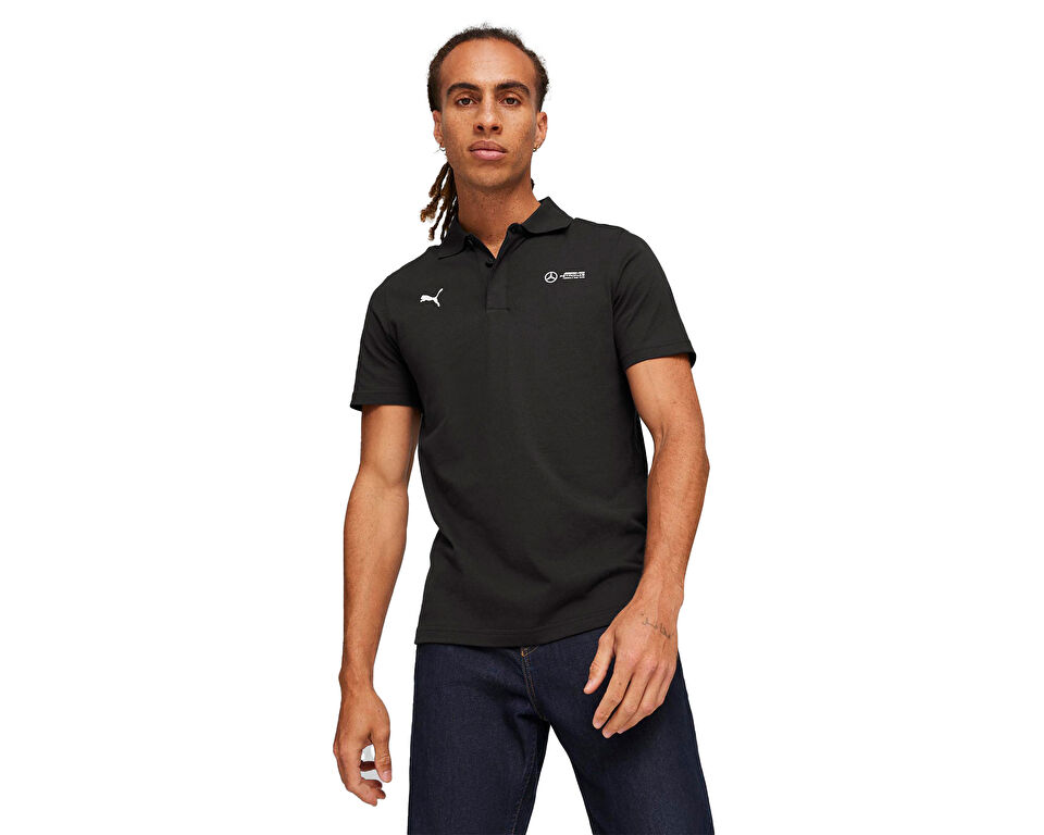 Puma MapF1 Ess Polo Erkek Günlük Polo Yaka Tişört 62376401 Siyah