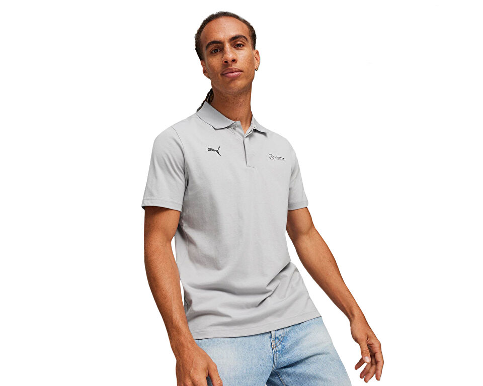 Puma MapF1 Ess Polo Erkek Günlük Polo Yaka Tişört 62376402 Gri