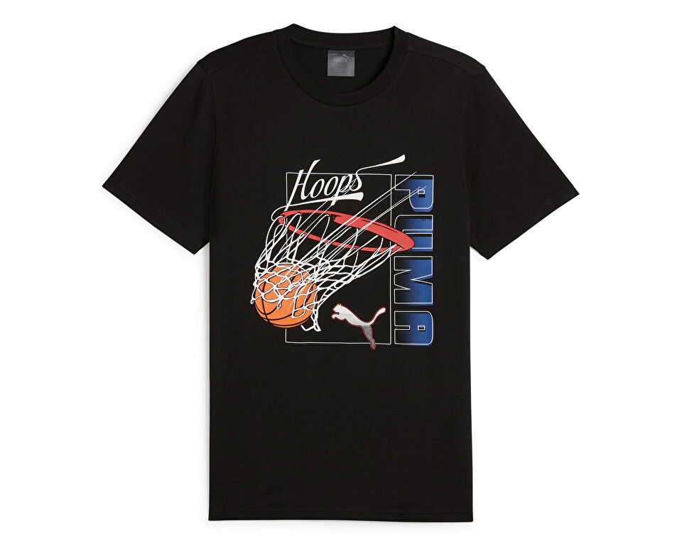 Puma Swished Tee Erkek Basketbol Tişörtü 62480101 Siyah
