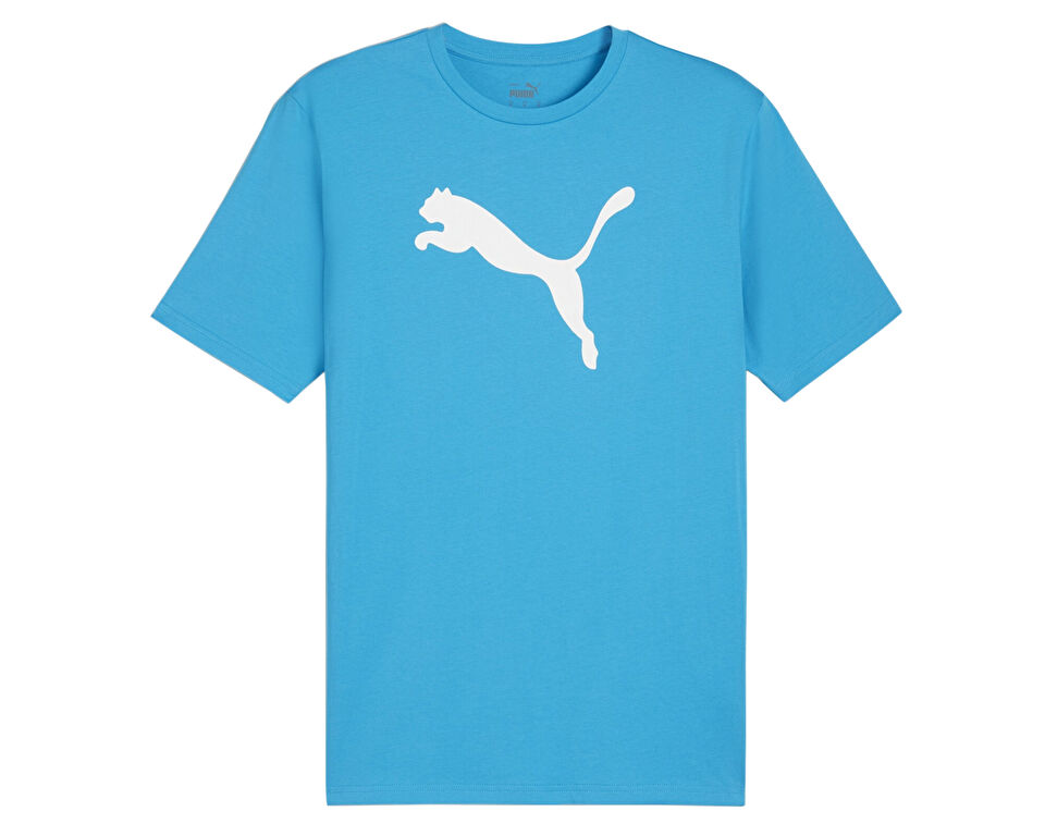 Puma Teamrise Logo Jersey Cotton Erkek Günlük Tişört 65870502 Mavi