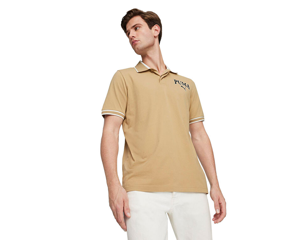 Puma Puma Squad Polo Erkek Günlük Polo Yaka Tişört 67948283 Krem