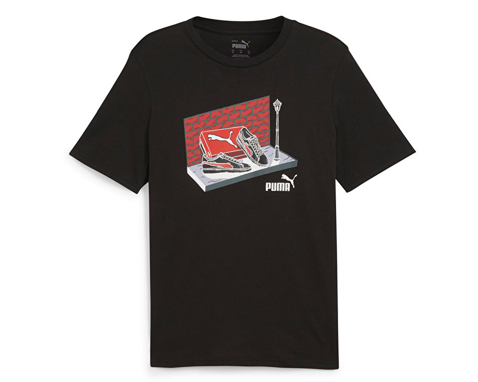 Puma Graphics Sneaker Box Tee Unisex Günlük Tişört 68017501 Siyah
