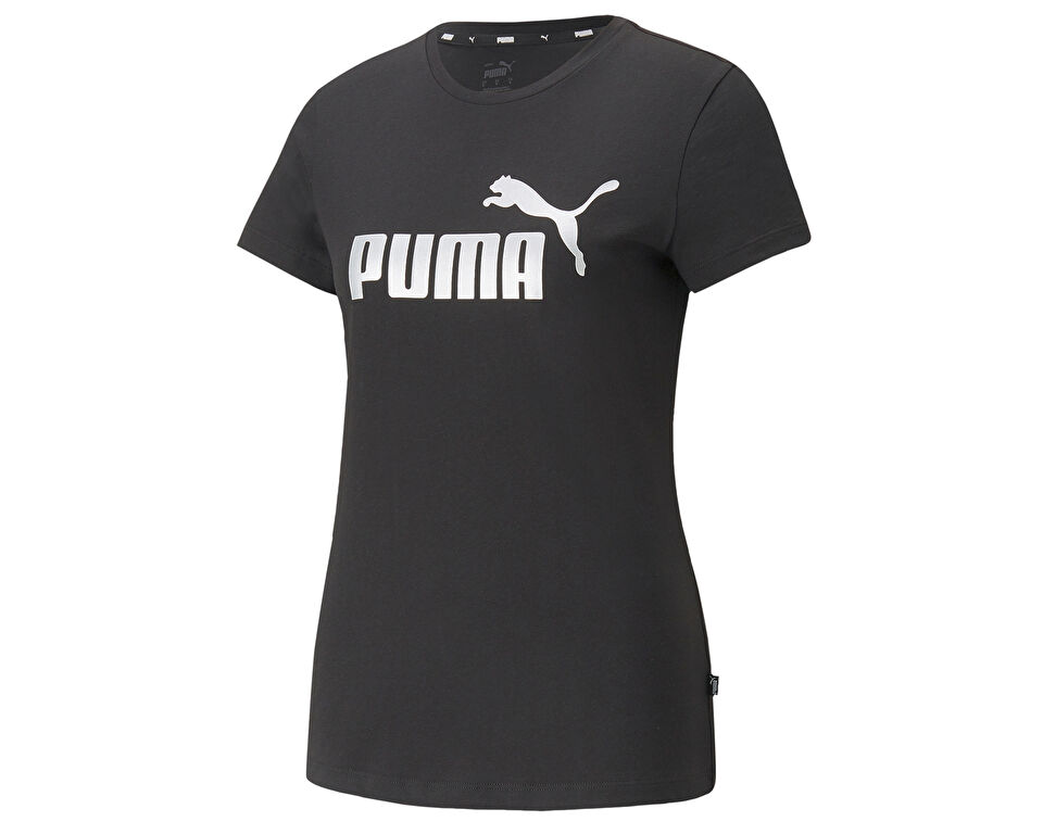 Puma Ess Metallic Logo Tee Kadın Günlük Tişört 84830351 Siyah