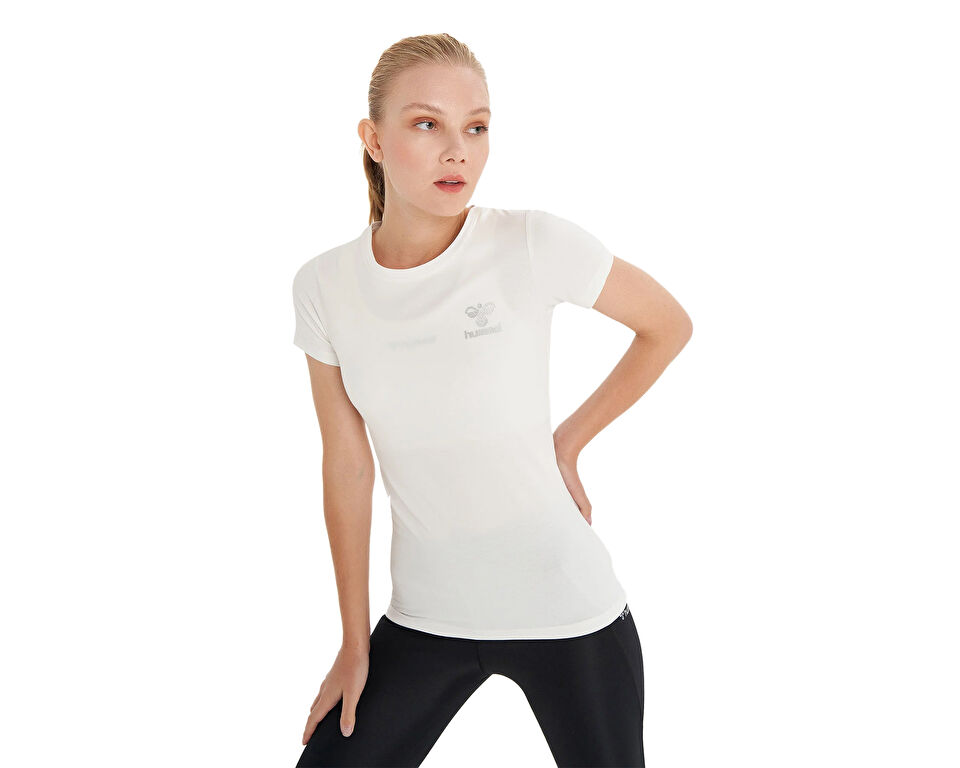 Hummel Hmldeni T-Shirt Kadın Günlük Tişört 911306-9003 Beyaz