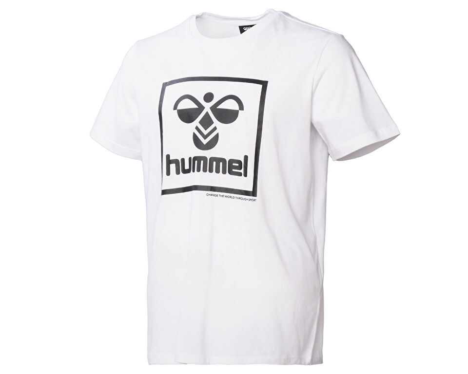Hummel T isam T Shirt Erkek Günlük Tişört 911558-9001 Beyaz