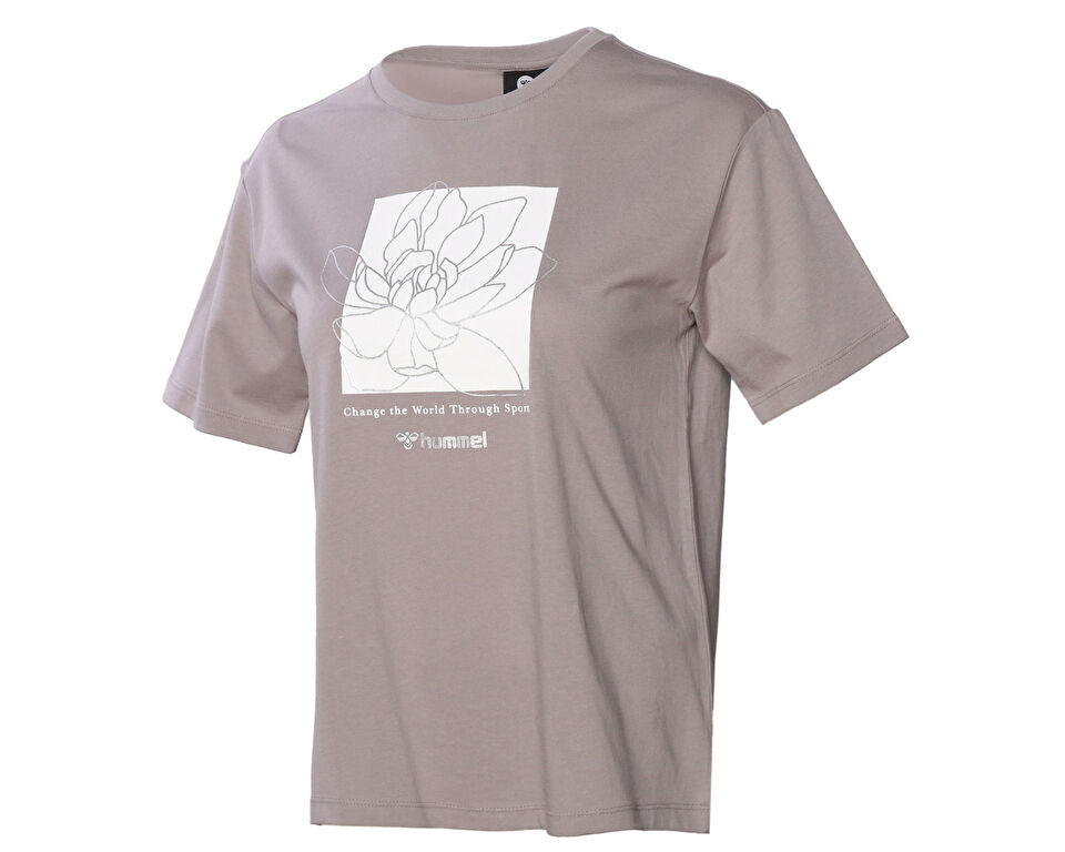 Hummel Grenada T Shirt Kadın Günlük Tişört 911581-1026 Gri
