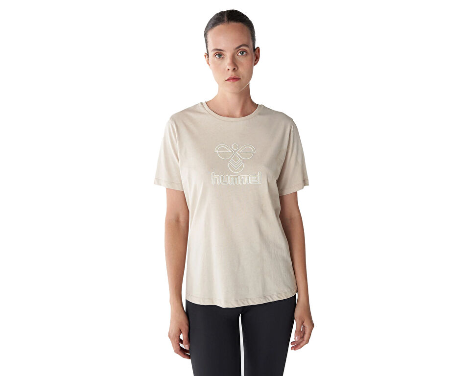 Hummel Hmlnarcissa T-Shirt Kadın Günlük Tişört 911832-8140 Krem