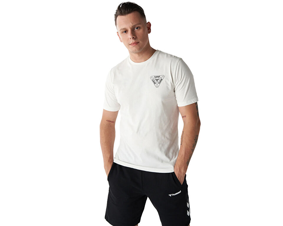 Hummel Hmlt-Ic Ico Regular Messmer T-Shirt Erkek Günlük Tişört 911864-9003 Beyaz