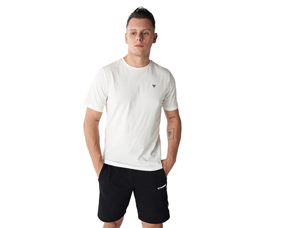 Hummel Hmlt-Ic Ico Regular T-Shirt Erkek Günlük Tişört 911865-9003 Beyaz