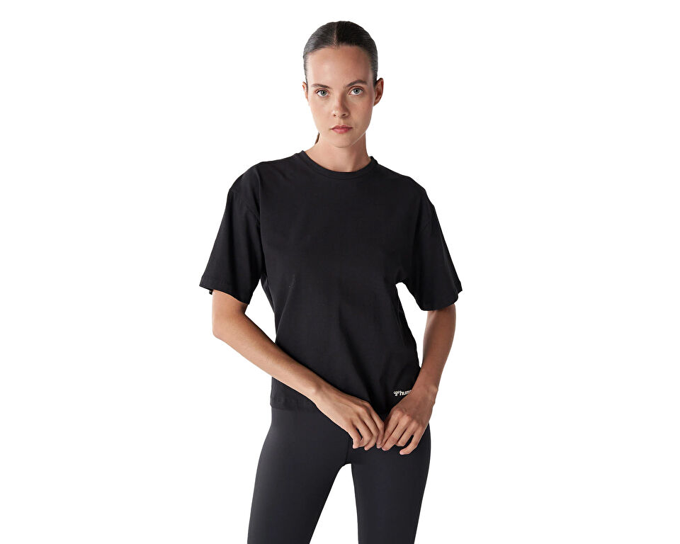 Hummel Hmlt-Mt Ultra Boxy Short T-Shirt Kadın Günlük Tişört 911868-2001 Siyah