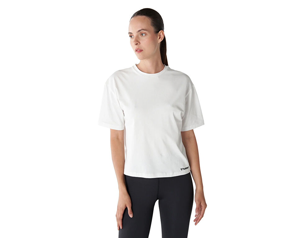 Hummel Hmlt-Mt Ultra Boxy Short T-Shirt Kadın Günlük Tişört 911868-9001 Beyaz