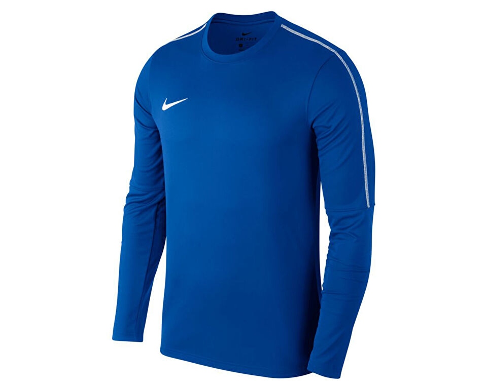 Nike M Nk Dry Park18 Crew Top Erkek Uzun Kollu Futbol Tişörtü AA2088-463 Mavi