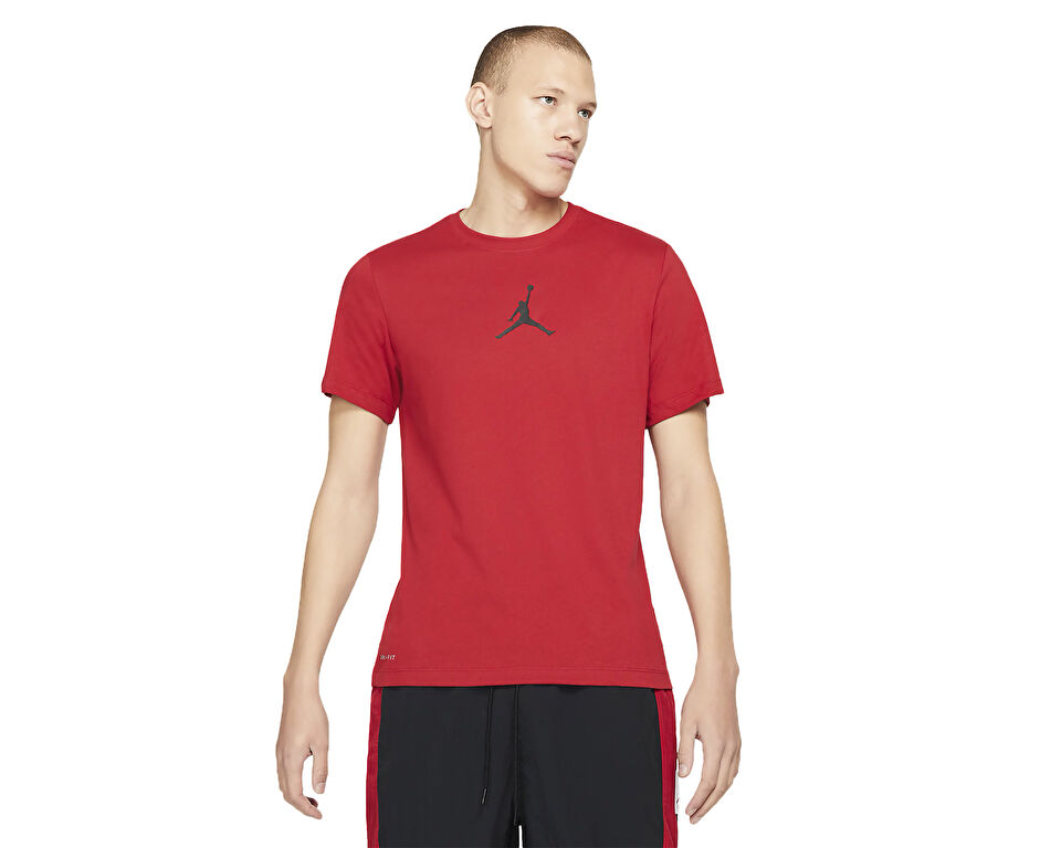 Nike M Jordan Jumpman Df Ss Crew Erkek Basketbol Tişörtü CW5190-687 Kırmızı