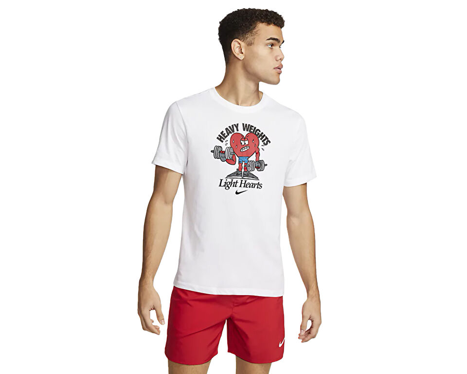 Nike M Nk Df Tee Humor 1 Erkek Fitness Tişörtü DZ2743-100 Beyaz