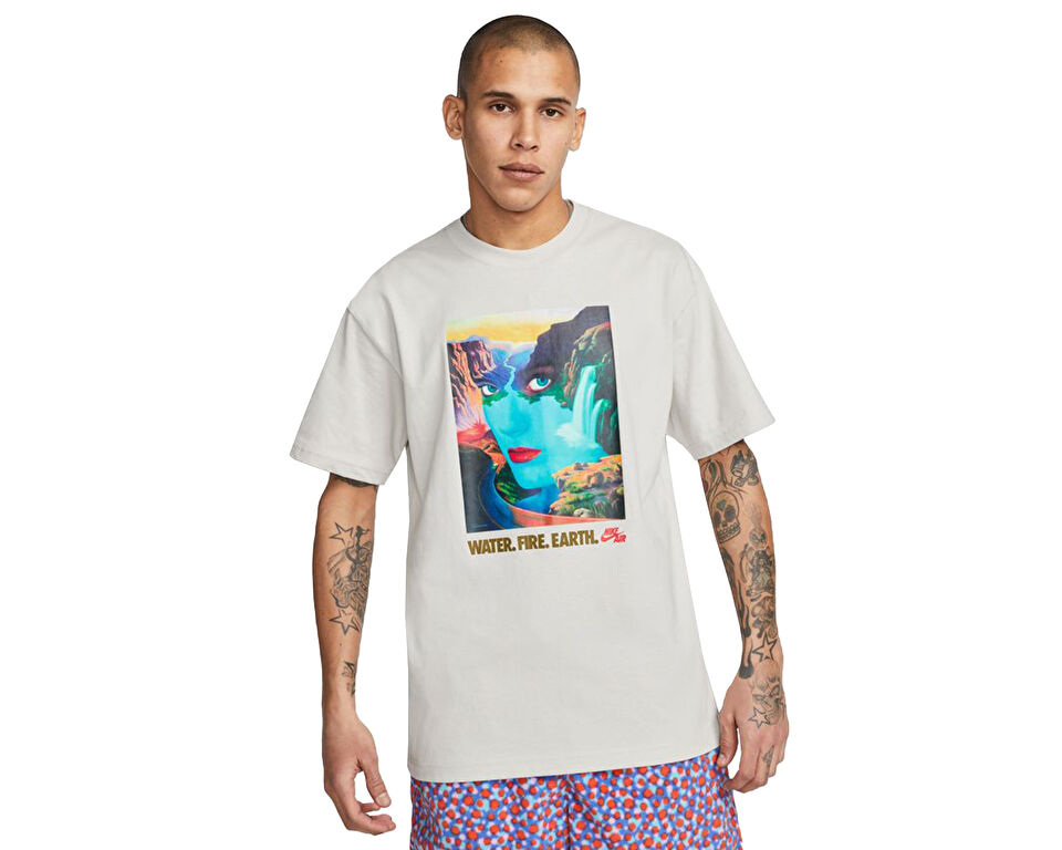 Nike Sportswear Erkek Günlük Tişört FB9813-072 Krem