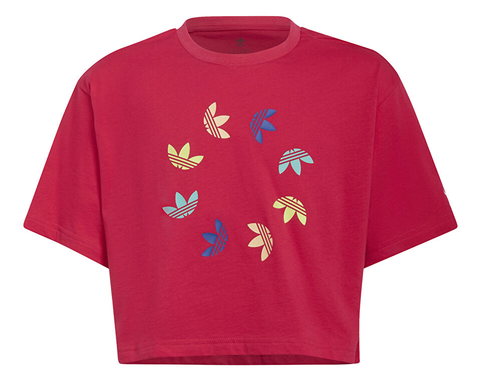 adidas Cropped Tee Çocuk Günlük Tişört HE4776 Pembe
