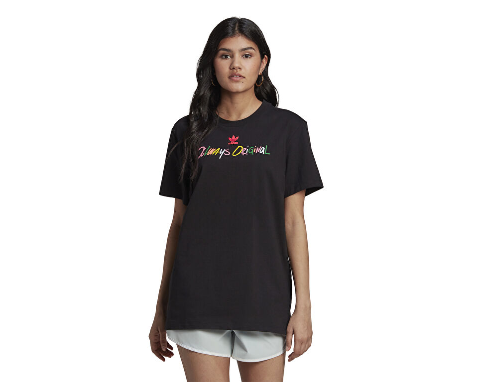 adidas Graphic Tee Kadın Günlük Tişört HK5074 Siyah