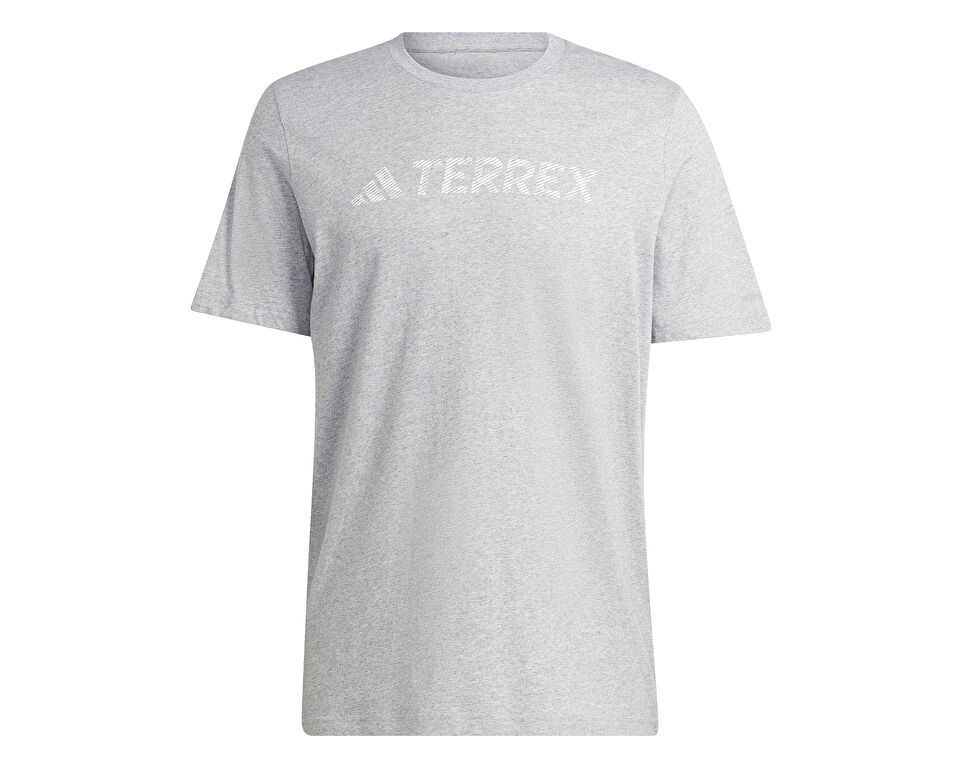 adidas Tx Logo Tee Erkek Günlük Tişörtü HY1695 Gri