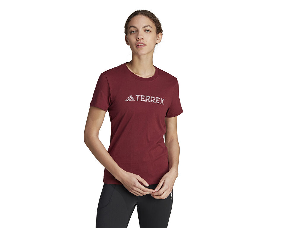 adidas Terrex W Logo Tee Kadın Günlük Tişört HY1714 Kırmızı