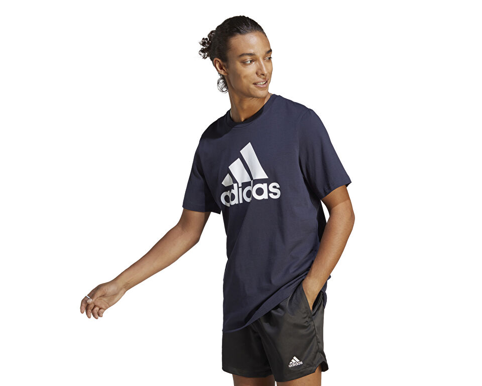 adidas M Bl Sj T Erkek Günlük Tişört IC9348 Mavi