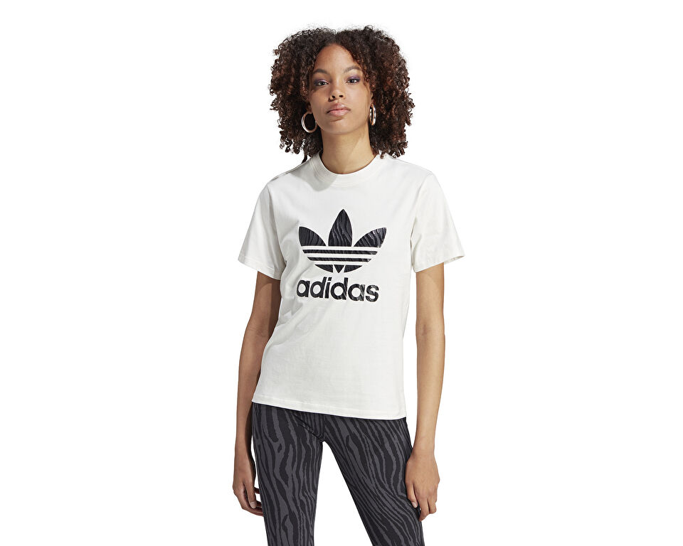 adidas Animal Tee A Kadın Günlük Tişört IJ7781 Beyaz