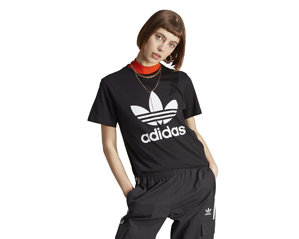 adidas Trefoil Tee Kadın Günlük Tişört IK4035 Siyah