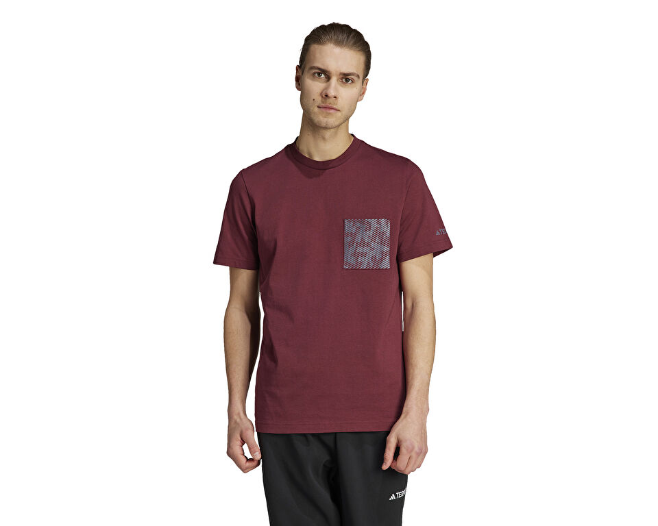 adidas Tx Pkt 2.0 Tee Erkek Günlük Tişört IL2640 Kırmızı